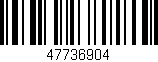 Código de barras (EAN, GTIN, SKU, ISBN): '47736904'