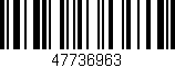 Código de barras (EAN, GTIN, SKU, ISBN): '47736963'