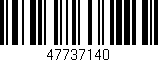 Código de barras (EAN, GTIN, SKU, ISBN): '47737140'