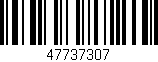 Código de barras (EAN, GTIN, SKU, ISBN): '47737307'