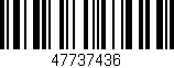 Código de barras (EAN, GTIN, SKU, ISBN): '47737436'