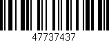 Código de barras (EAN, GTIN, SKU, ISBN): '47737437'