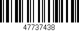 Código de barras (EAN, GTIN, SKU, ISBN): '47737438'