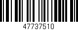 Código de barras (EAN, GTIN, SKU, ISBN): '47737510'