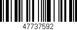 Código de barras (EAN, GTIN, SKU, ISBN): '47737592'