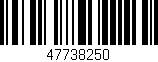 Código de barras (EAN, GTIN, SKU, ISBN): '47738250'