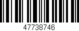 Código de barras (EAN, GTIN, SKU, ISBN): '47738746'