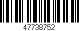 Código de barras (EAN, GTIN, SKU, ISBN): '47738752'