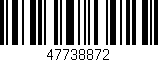 Código de barras (EAN, GTIN, SKU, ISBN): '47738872'