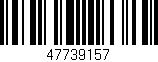 Código de barras (EAN, GTIN, SKU, ISBN): '47739157'