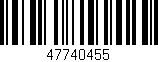 Código de barras (EAN, GTIN, SKU, ISBN): '47740455'