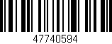 Código de barras (EAN, GTIN, SKU, ISBN): '47740594'