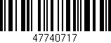 Código de barras (EAN, GTIN, SKU, ISBN): '47740717'