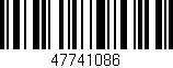 Código de barras (EAN, GTIN, SKU, ISBN): '47741086'