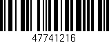Código de barras (EAN, GTIN, SKU, ISBN): '47741216'