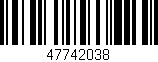 Código de barras (EAN, GTIN, SKU, ISBN): '47742038'