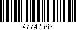 Código de barras (EAN, GTIN, SKU, ISBN): '47742563'