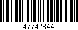 Código de barras (EAN, GTIN, SKU, ISBN): '47742844'