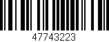 Código de barras (EAN, GTIN, SKU, ISBN): '47743223'