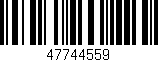 Código de barras (EAN, GTIN, SKU, ISBN): '47744559'