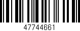 Código de barras (EAN, GTIN, SKU, ISBN): '47744661'