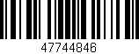 Código de barras (EAN, GTIN, SKU, ISBN): '47744846'