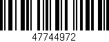 Código de barras (EAN, GTIN, SKU, ISBN): '47744972'