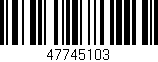 Código de barras (EAN, GTIN, SKU, ISBN): '47745103'