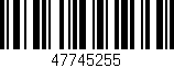 Código de barras (EAN, GTIN, SKU, ISBN): '47745255'