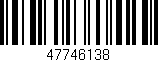 Código de barras (EAN, GTIN, SKU, ISBN): '47746138'
