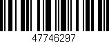 Código de barras (EAN, GTIN, SKU, ISBN): '47746297'