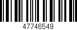 Código de barras (EAN, GTIN, SKU, ISBN): '47746549'