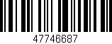 Código de barras (EAN, GTIN, SKU, ISBN): '47746687'