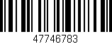 Código de barras (EAN, GTIN, SKU, ISBN): '47746783'