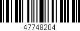 Código de barras (EAN, GTIN, SKU, ISBN): '47748204'