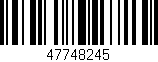 Código de barras (EAN, GTIN, SKU, ISBN): '47748245'