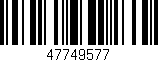 Código de barras (EAN, GTIN, SKU, ISBN): '47749577'
