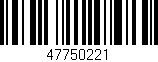Código de barras (EAN, GTIN, SKU, ISBN): '47750221'