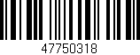 Código de barras (EAN, GTIN, SKU, ISBN): '47750318'