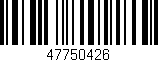 Código de barras (EAN, GTIN, SKU, ISBN): '47750426'