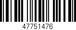 Código de barras (EAN, GTIN, SKU, ISBN): '47751476'