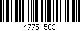 Código de barras (EAN, GTIN, SKU, ISBN): '47751583'