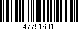 Código de barras (EAN, GTIN, SKU, ISBN): '47751601'