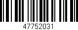 Código de barras (EAN, GTIN, SKU, ISBN): '47752031'