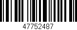 Código de barras (EAN, GTIN, SKU, ISBN): '47752487'