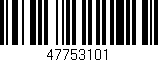 Código de barras (EAN, GTIN, SKU, ISBN): '47753101'