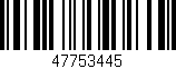 Código de barras (EAN, GTIN, SKU, ISBN): '47753445'