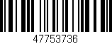 Código de barras (EAN, GTIN, SKU, ISBN): '47753736'