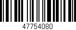 Código de barras (EAN, GTIN, SKU, ISBN): '47754080'