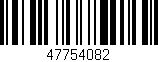 Código de barras (EAN, GTIN, SKU, ISBN): '47754082'